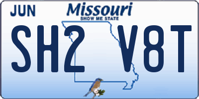 MO license plate SH2V8T