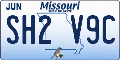 MO license plate SH2V9C