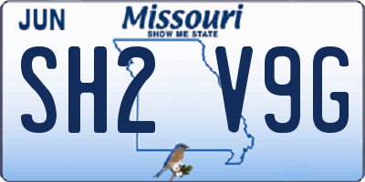 MO license plate SH2V9G