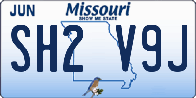 MO license plate SH2V9J