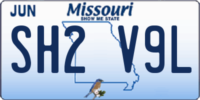MO license plate SH2V9L