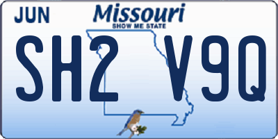 MO license plate SH2V9Q