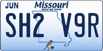 MO license plate SH2V9R
