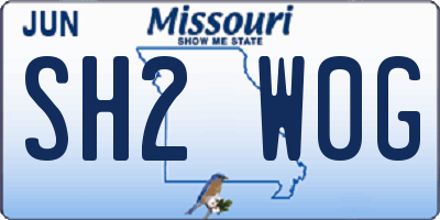 MO license plate SH2W0G