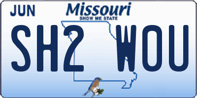 MO license plate SH2W0U