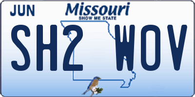 MO license plate SH2W0V