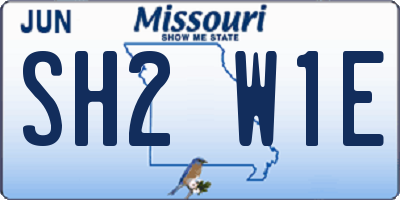 MO license plate SH2W1E