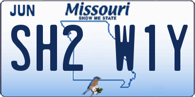 MO license plate SH2W1Y