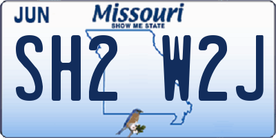 MO license plate SH2W2J