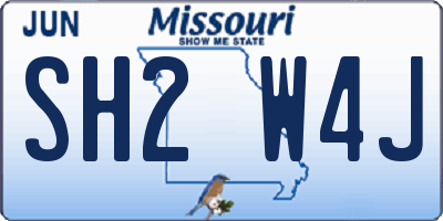 MO license plate SH2W4J