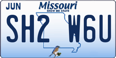 MO license plate SH2W6U