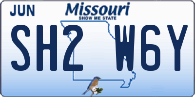 MO license plate SH2W6Y