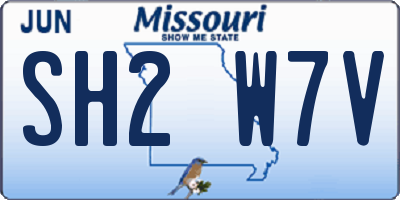 MO license plate SH2W7V