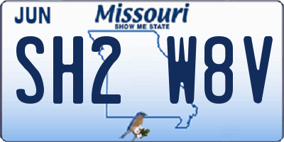 MO license plate SH2W8V