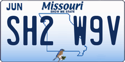 MO license plate SH2W9V