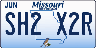 MO license plate SH2X2R