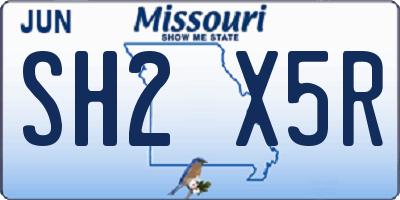 MO license plate SH2X5R
