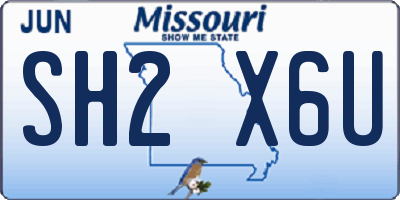 MO license plate SH2X6U