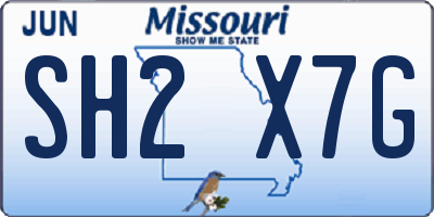 MO license plate SH2X7G