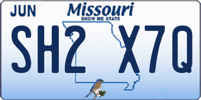 MO license plate SH2X7Q