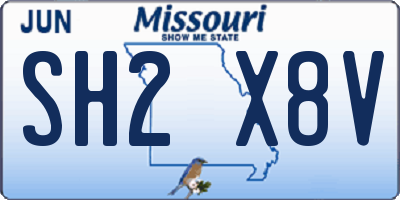 MO license plate SH2X8V