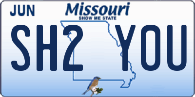 MO license plate SH2Y0U