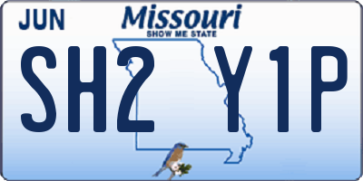 MO license plate SH2Y1P