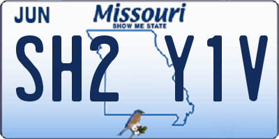 MO license plate SH2Y1V