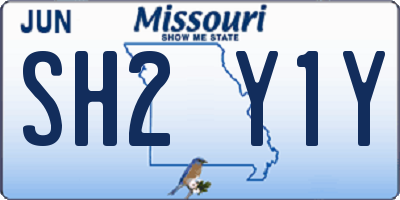 MO license plate SH2Y1Y
