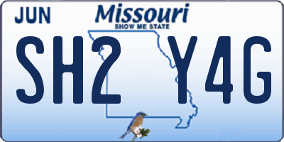 MO license plate SH2Y4G