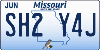MO license plate SH2Y4J
