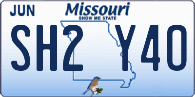 MO license plate SH2Y4O
