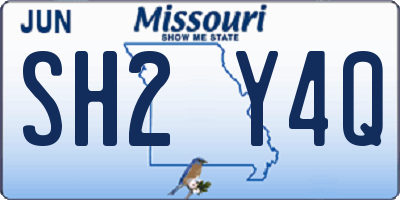 MO license plate SH2Y4Q