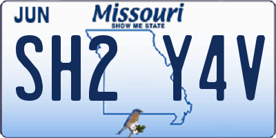 MO license plate SH2Y4V