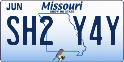 MO license plate SH2Y4Y