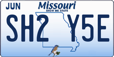 MO license plate SH2Y5E