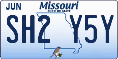 MO license plate SH2Y5Y