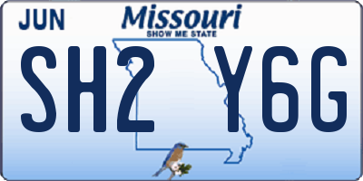 MO license plate SH2Y6G