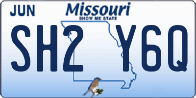 MO license plate SH2Y6Q