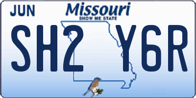 MO license plate SH2Y6R