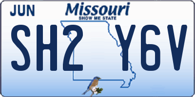 MO license plate SH2Y6V