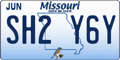 MO license plate SH2Y6Y