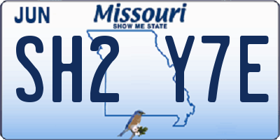 MO license plate SH2Y7E