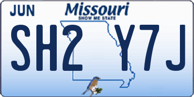 MO license plate SH2Y7J