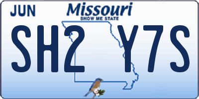 MO license plate SH2Y7S