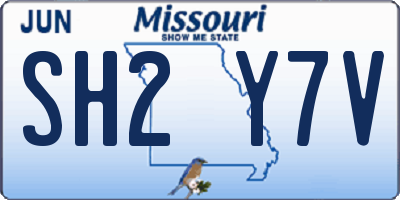 MO license plate SH2Y7V
