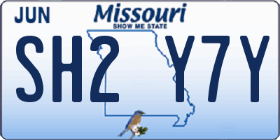 MO license plate SH2Y7Y