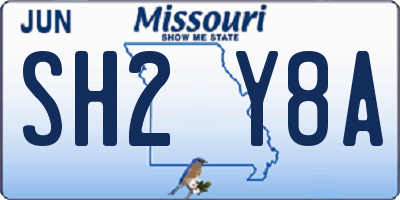 MO license plate SH2Y8A