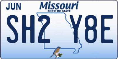 MO license plate SH2Y8E