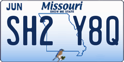 MO license plate SH2Y8Q